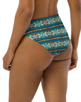 Yeehaw Teal Aztec Blanket Print Bikini Bottom