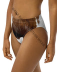 Yeehaw Brown Cow Print Bikini Bottom