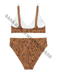 Yeehaw Tooled Leather Print Bikini