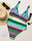 Yeehaw Aqua Serape Bikini