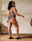 Yeehaw Vintage Cowboy Collage Bikini