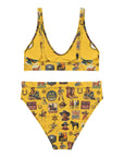 Yeehaw Vintage Cowboy Collage Mustard Bikini