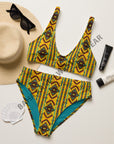 Yeehaw Mustard Aztec Bikini