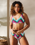 Yeehaw Turquoise Pink Aztec Bikini