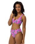 Western Inspired High Waist Bikini With Glamorous Retro Disco Vibes For SunlitDays