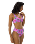Western Inspired High Waist Bikini With Glamorous Retro Disco Vibes For SunlitDays