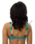 Yeehaw Aqua Serape Bikini Top