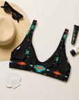 Yeehaw Turquoise & Orange Aztec Bikini Top