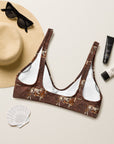 Yeehaw Leather & Longhorns Bikini Top