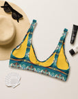 Yeehaw Teal Aztec Blanket Print Bikini Top