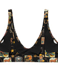 Yeehaw Vintage Cowboy Collage Bikini Top