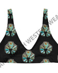 Yeehaw Black Turquoise Naja Bikini Top