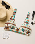 Yeehaw Turquoise Teepee Bikini Top