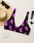 Yeehaw Purple Neon Cactus Bikini Top