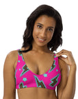 Yeehaw Leopard Lightning Bikini Top
