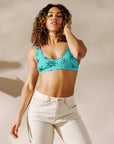 Yeehaw Turquoise Brands Bikini Top