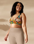 Yeehaw Woodstock Retro Floral Bikini Top