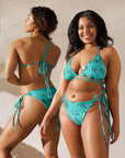 Yeehaw Turquoise Cattle Brands String Bikini