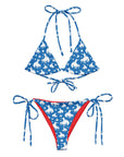 Yeehaw Blue Rodeo Cowboy String Bikini