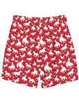 Yeehaw Red Rodeo Cowboy Men's Swim Trunks
