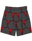 Yeehaw Red Bull Skull Men's Swim Trunks