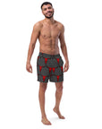 Yeehaw Red Bull Skull Men's Swim Trunks