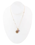 Aquarius - Zodiac Purple Amethyst Golden Charm Necklace