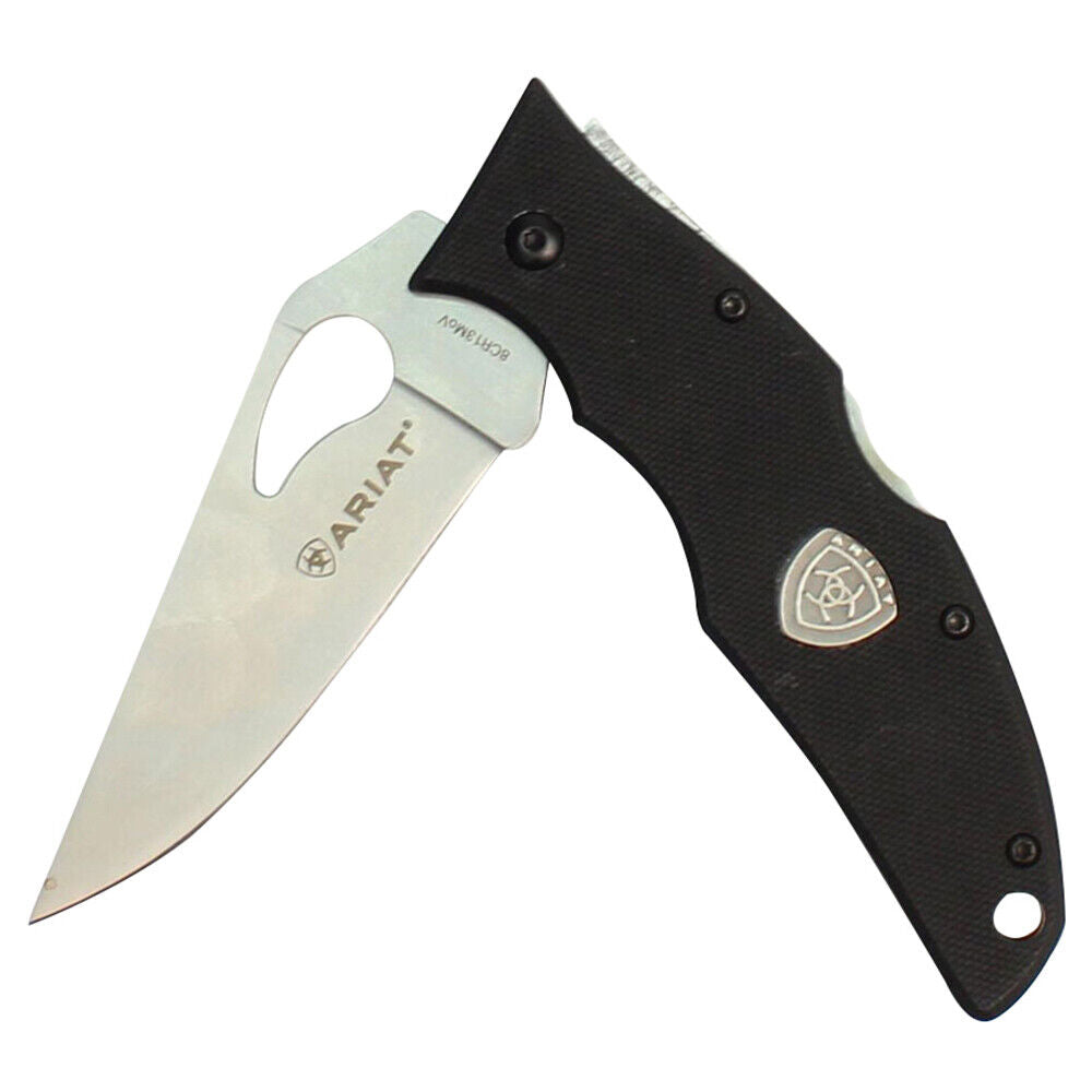 Ariat Folding Plain Blade Black Folding Knife