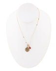 Aries - Zodiac Red Carnelian Golden Charm Necklace