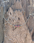 Authentic Pink Dahlia Beaded Chain Necklace