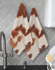Cow Print Set of 2 Dish Towels made in America Kitchen Towels