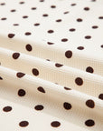 Polka Dot Waffle Knit Top and Pants Lounge Set