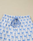 Bow Tie Shirt and Pants Pajama Set