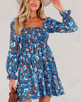Norava Ruffled Sleeve Floral Dress