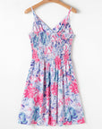 Floral Wrap V-Neck Spaghetti Strap Dress