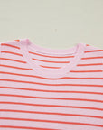Stripe Textured Knit Sleeveless Sweater Top