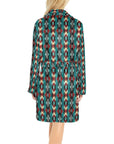 Teal Aztec Women's Western Robe