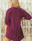 Alilana Tunic Babydoll Velvet Shirt