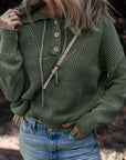 Sofioya Knit Drawstring Hooded Sweater