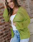 Whitley Crochet Knit Open Cardigan