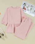 Cable Textured Top and Pants Set