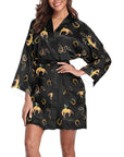 Baha Ranch Rodeo Cowboy Satin Kimono Sleeve Robe