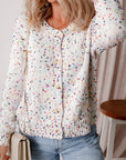 Vienna Rhinestone Decor Confetti Sweater