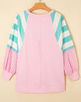 Vanessa Patchwork Raglan Pullover Top