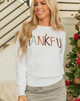 Thankful Embroidered Sweater