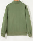 Felitina Patchwork Zip Collar Pullover