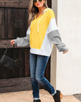 Margot Stripe Drawstring Loose Fit Hooded Top
