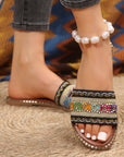 Quincy Bohemian Pattern Crochet Slippers