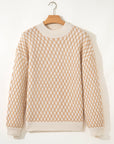 Ximena Rhombus Textured Knit Sweater