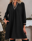 Quincy Sleeve Shift Mini Dress